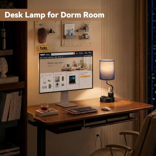 Fenmzee Bedside Lamps for Bedroom Set of 2 - Table Desk Lamp for Nightstand