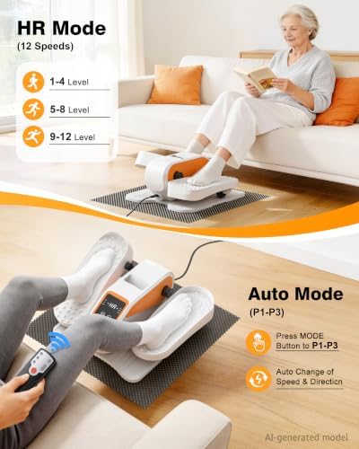 Under Desk Elliptical Mini Electric Leg Exerciser While Sitting for Seniors