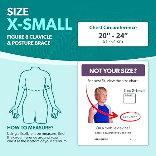 BraceAbility Pediatric Clavicle Fracture Figure-8 Brace for Broken Collarbone in Small Children (XS)
