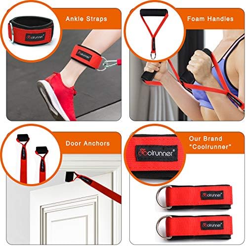 14 PCS Resistance Bands Set, Exercise Tubes, 20lbs to 40lbs Workout Bands