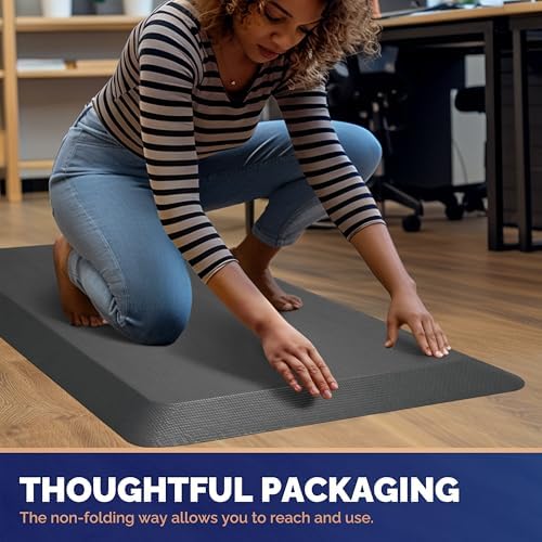 FEATOL Anti Fatigue Mat for Standing Desk & Kitchen Floor, 9/10 Extra Thick