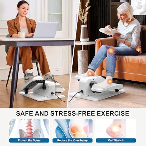 Under Desk Elliptical Leg Exerciser While Sitting for Seniors