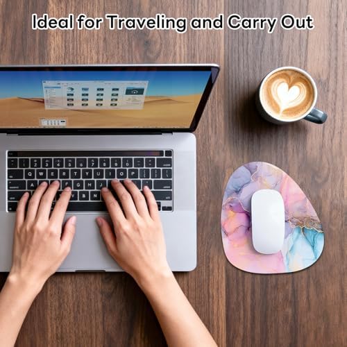 Water Drop Mouse Pad 7.3x8in Non-Slip for Laptop, Boho Lines