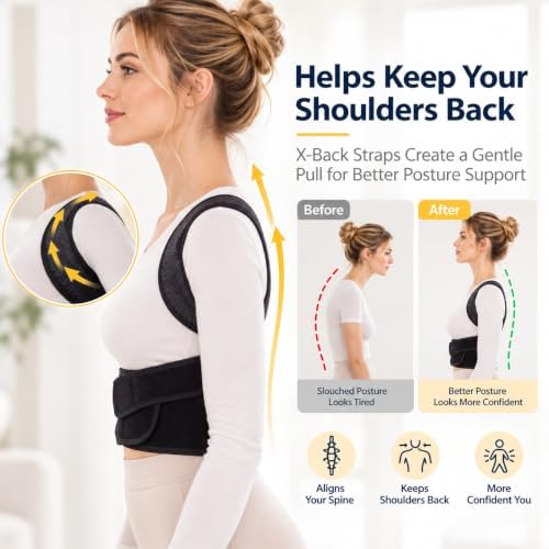 Posture Corrector for Women - Upper Back Brace for Hunchback