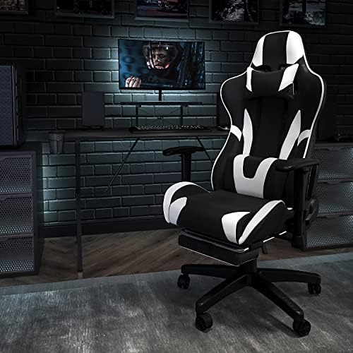 Flash Furniture LeatherSoft Reclining Ergonomic Gaming Chair, Black
