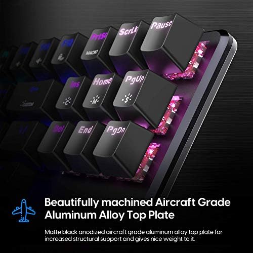 Pulsar Gaming Gears - PK003 Lunar Alloy TKL Mechanical Gaming Keyboard RGB LED Rainbow Backlit USB Wired Game Keyboards for Windows PC PS5 PS4 Xbox 87 Keys Outemu Switches FPS (Renewed)