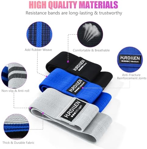 Resistance Bands for Working Out, Exercise Workout Bands for Women & Men, 5 Levels Elastic Stretch Bands for Exercise with Carry Bag for Physical Therapy, Home Fitness, Strength Training, Yoga