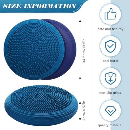 Libima 4 Pcs Wiggle Seat Inflated Wobble Cushion for Kids