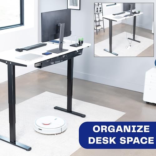 VIVO Black Screw-on 36 in Mesh Net Cable Management Holder, DESK-AC36MH-S