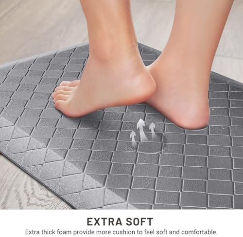HappyTrends Kitchen Floor Mat - 4/5 Inch Thick Anti-Fatigue Kitchen Rug