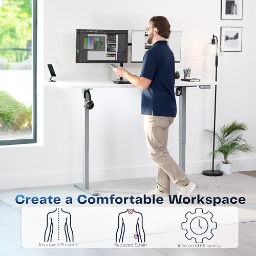 VIVO White 71 x 30 in Standing Desk, DESK-KIT-1G7W
