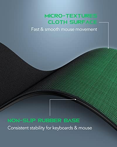 Black Shark Gaming Mouse Pad Desk Mat 47.2” x 23.6”, Oversized Large Mouse Pad, Non-Slip Mousepad, Super-Thick with Special-Textured Surface, Anti-Fray Stitched Edges, Desk Pad Manta P4