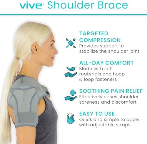 Vive Shoulder Brace for Women & Men - Injury Recovery Compression Support
