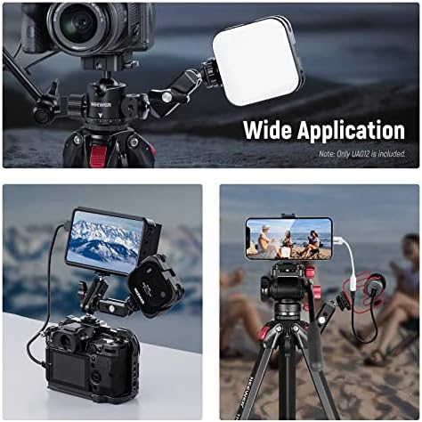 NEEWER Flexible Articulating Magic Arm with Dual Ball Heads, CNC Machined Aluminum Alloy with 1/4" Screws&Holes for Camera Monitor, LED Light, Microphone, Tripod, Compatible with SmallRig Cage, UA012