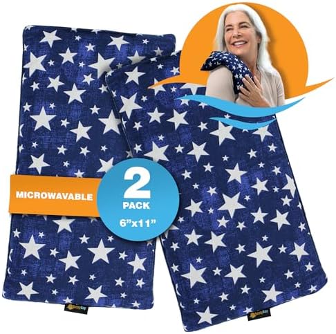 SunnyBay Heating Pad, Neck and Shoulder Wrap, 6x11 inch, Blue Star