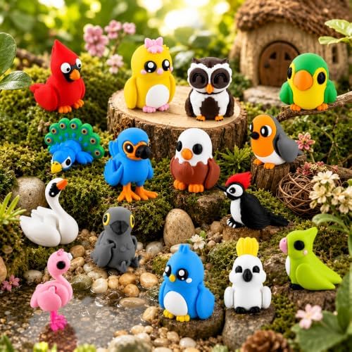 24Pcs 3D Printed Birds Animals Articulated Flexible 3D Printed Fidget Toys