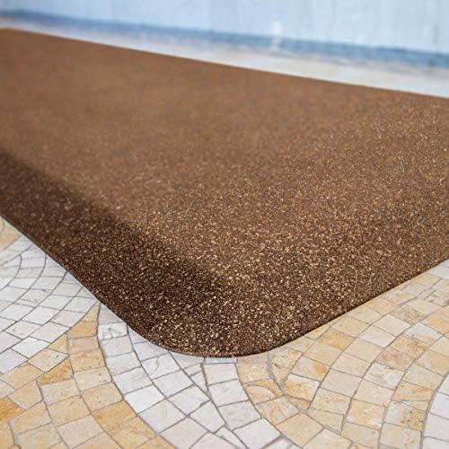 WellnessMats Anti-Fatigue Granite Motif Kitchen Mat,72 Inch by 24 Inch, Copper