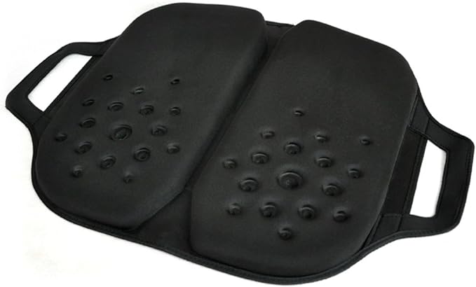 Tektrum Foldable Orthopedic Cool Gel Seat Cushion with Handle for Home, Office, Car, Chairs, Travel - Support for Low Back, Tailbone, Hip, Prevents Sweaty Bottom, Promotes Healthy Posture (GS1203-BLK)