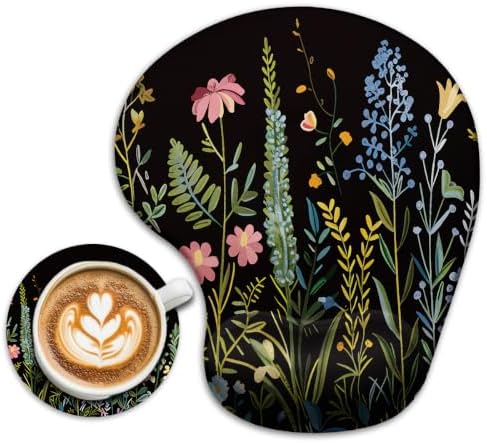 iRudyard 2Pcs Rubber Coasters Mouse Pad Wrist Support Washable Anti Slip