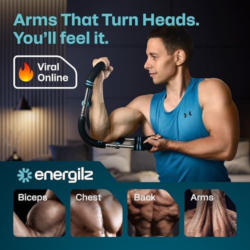 Twister Arm Trainer | Chest Workout Equipment Also for Biceps, Shoulders, Forearms, Back, Legs; Arm Chest Trainer for Men, Women, Beginners, Pros | 2 Spring Sets, 30-140 lbs
