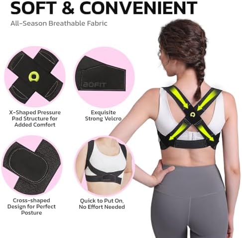 aoFIT Posture Corrector for Back Support: Shoulder Posture Brace for Upper Lower Back Pain Relief