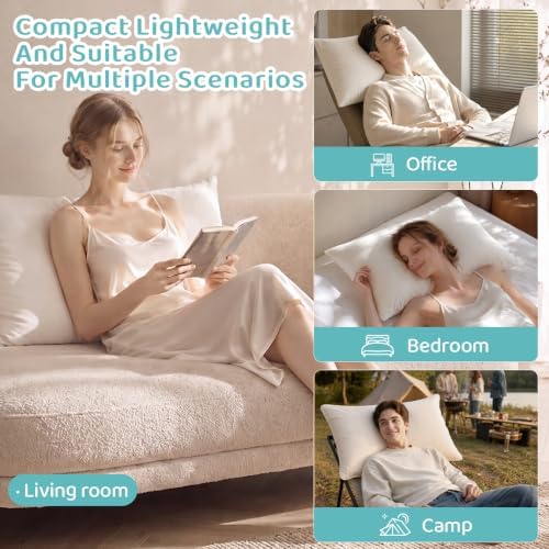 Adjustable Organic Pillow 20x30 with Organic Cotton Pillowcase &Shell