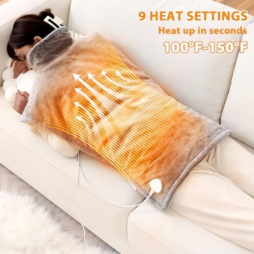 Wearable Heating Pad for Neck, Shoulders & Back Pain Relief, Large 24 x37in