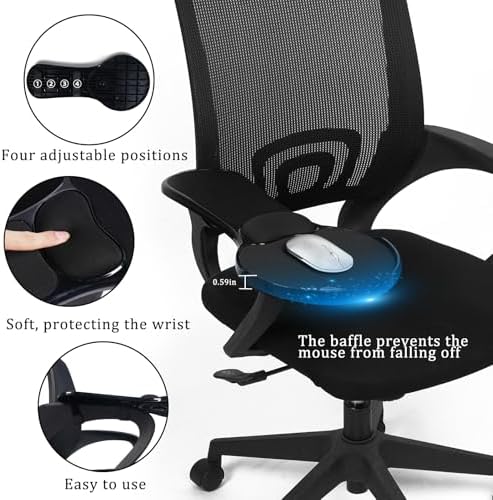Ergonomic Arm Rest Mouse Pads for Chairs,Mouse pad Chair Attachment