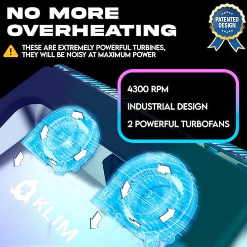 Everest Laptop Cooling Pad with RGB Lights, Turbo Fan 4300 RPM, 14-17.3 in