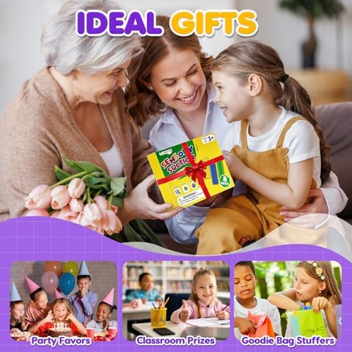 Sensory Fidget Toys Kids Adults: 8 Pack Suction Toys for Autism Calming