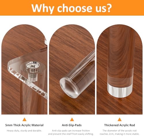 Sezanrpt Clear Countertop Corner Organizer Shelf 11.8x11.8x12.4 Inch, 3 Tier Acrylic Bathroom Organizer Corner Shelf for Countertop, Space Saver, Moisture Proof