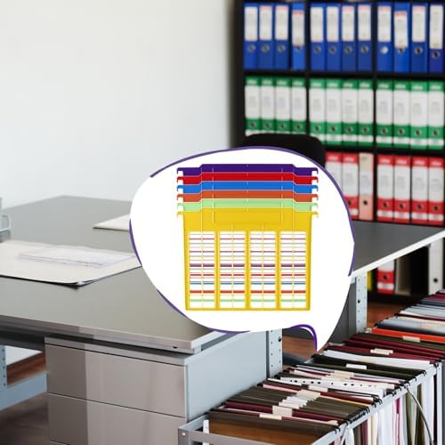Watersay 12 Pack File Cabinet Dividers 11 x 6 in, Rainbow Color