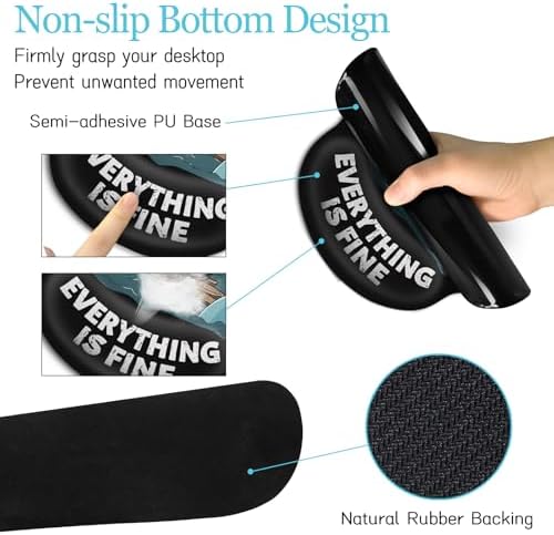 LIMKRIAN Funny Dog Mouse Pad Set Large Desk Mat for Desktop Decor, 35.4"