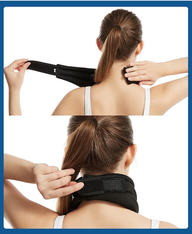 Neck Support Brace for Neck Pain and Support, Soft Foam Cervical Collar for Sleeping, Adjustable Neck Brace for Women and Men Cervical Spine Pressure Relief, Keep Vertebrae Stable and Aligned (L)