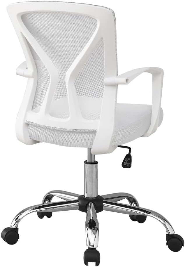 Ergonomic Office Chair with Breathable Polyester Mesh Back, Adjustable Height & Swivel Seat, Supportive Lumbar Design for Work from Home or Office Use