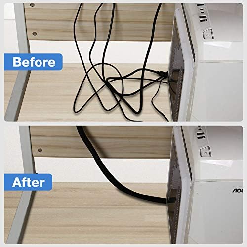 JOTO 26 Feet Cable Management Sleeve -Black