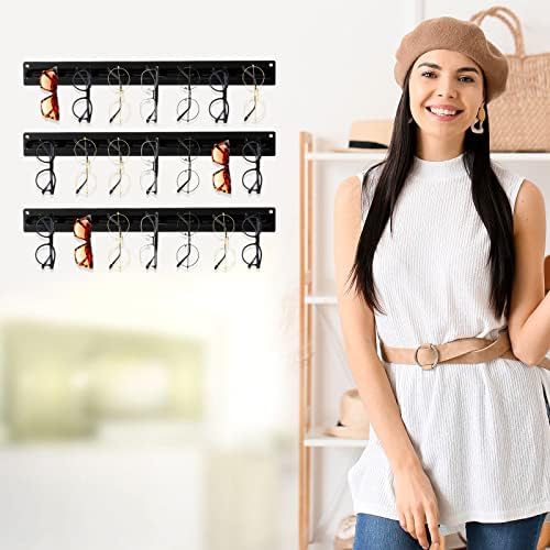 Chunful 5 Pack Acrylic Sunglasses Organizer Storage Sunglasses Holder Organizer Wall