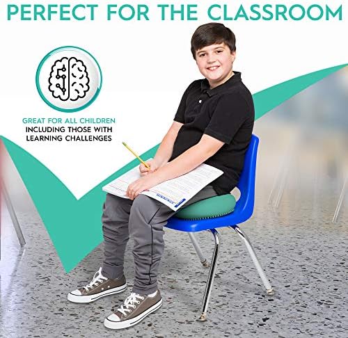 Bouncyband – Wiggle Seat – Green, 13” D – Large Sensory Cushion for Kids