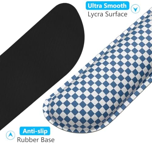 Dapesuom Enlarge Keyboard Wrist Rest, Memory Foam Wrist Cushion for Support, Cute Typing Pain Relief Keyboard Mouse Pad Rests Set with Non-Slip Base for Gaming Laptop Office Computer, Dark Navy