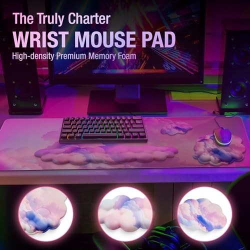Premium Quality Cloud Wrist Rest Keyboard, Mouse Pad, Wrist Rest Pad, Wrist Rest for Computer Keyboard, Cloud Drink Coaster and Mouse Pad