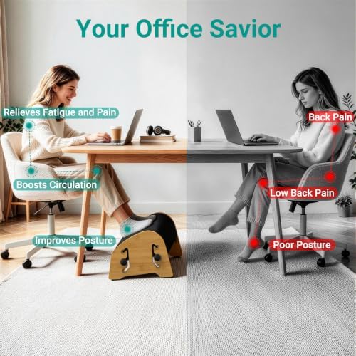 YEASHEIN Adjustable Office Foot Rest Under Desk at Work with 8 Positions