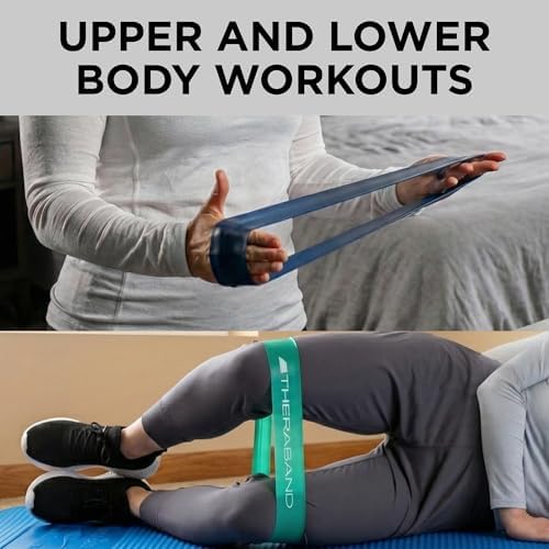 THERABAND Resistance Band Loop Set, Exercise, Workout, Physical Therapy