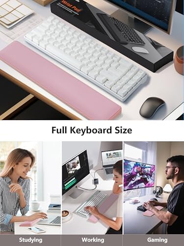 Cooling Gel Keyboard Wrist Rest, Ergonomic 17.13” Full-Size Wrist Support