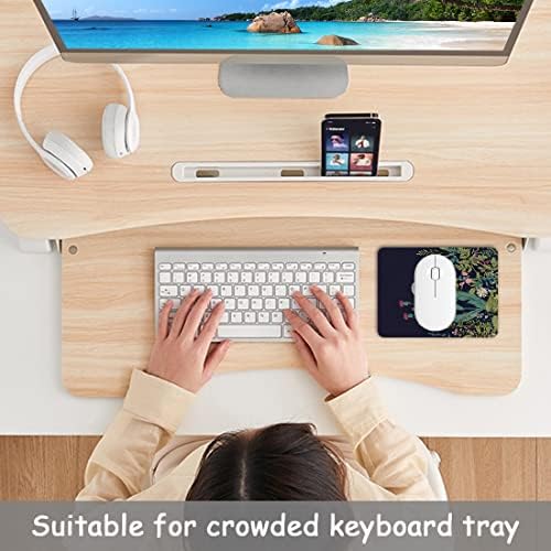 Dapesuom Small Mouse Pad, 6 x 8 Inch Thick Rubber Premium-Textured Non-Slip Portable & Washable Mini Mouse Mat for Women Men Wireless Laptops Keyboard Tray Gaming Work Computer Travel, Elegant Flower