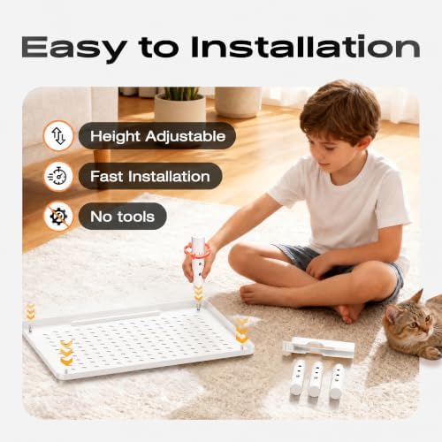 Computer Monitor Stand Riser for Desk, 3 Height Adjustable PC Laptop TV Desktop Monitor Stand Shelf, Metal Printer Table with Phone Holder, Stand Riser for Desk, Office Desk Organizers and Accessories, White 2 Pack