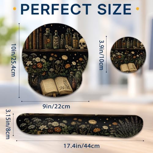 Keyboard Wrist Rest and Mouse Pad Set with Matching Coaster