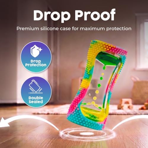 BUNMO Liquid Motion Bubbler Sensory Toy for Kids & Adults – Gentle Fidget Toy for Mindfulness – Stimulating Visual Sensory Experience – Colorful Bubble Fidget Timer for Desk & Travel - Rainbow
