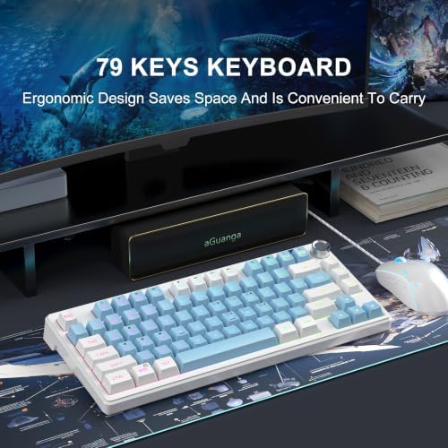 MageGee Mini 60% Gaming Keyboard, RGB Backlit 75 Key Ultra-Compact Keyboard, TS75 Ergonomic Waterproof Mechanical Feeling Office Computer Keyboards for PC, MAC, PS4, Xbox ONE Gamer