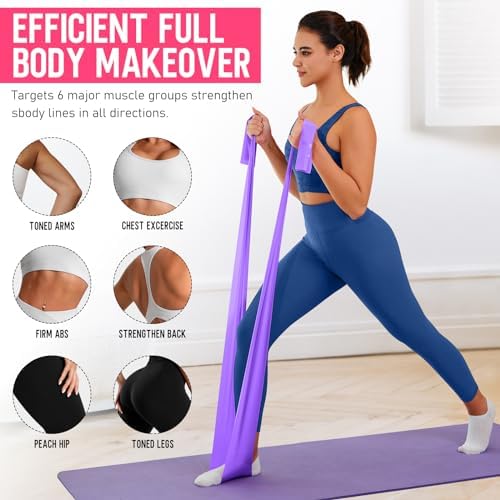 Resistance Bands for Working Out, Stretch Bands for Exercise, Yoga, Pilates