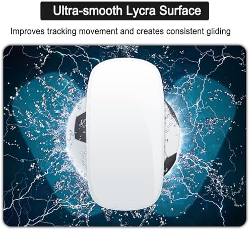 Small Mouse Pad, Mini Mouse Pad 6 X 8 Inch with Non-Slip Rubber Base for Keyboard Tray Laptops Wireless Mouse Home Office Travel, Washable & Portable (Football)
